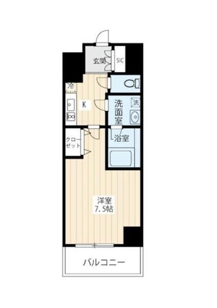 南千住駅 徒歩9分 7階の物件間取画像